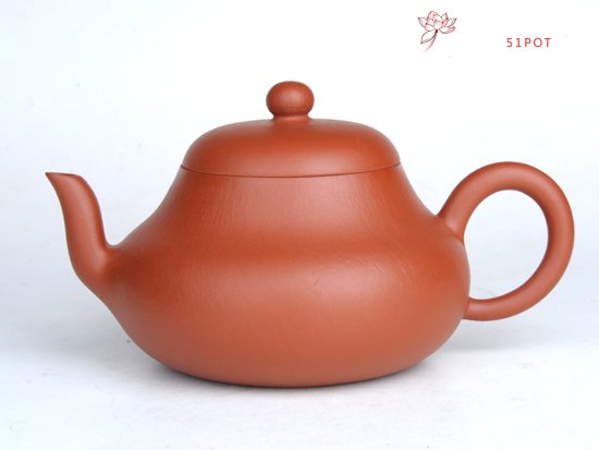 紫砂壶图片：朱泥梨形水平 - 宜兴紫砂壶网