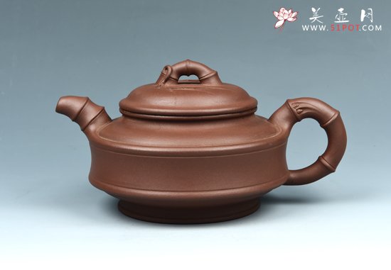 紫砂壶图片：双线竹鼓 - 宜兴紫砂壶网