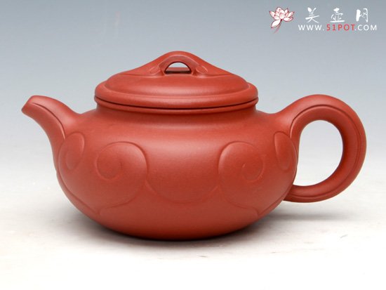 紫砂壶图片：仿鼓如意（底槽清）400ML - 宜兴紫砂壶网