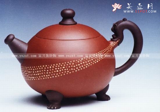 紫砂壶图片：天龙顶珠 - 宜兴紫砂壶网