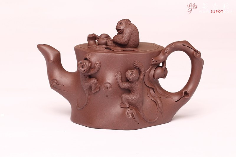 紫砂壶图片：财猴献瑞 - 宜兴紫砂壶网