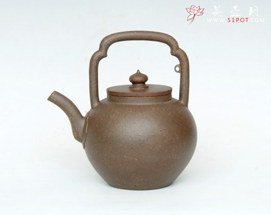 紫砂壶图片：吴径提梁（全手工） - 宜兴紫砂壶网