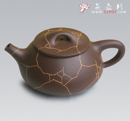 紫砂壶图片：冰山石瓢二 - 宜兴紫砂壶网