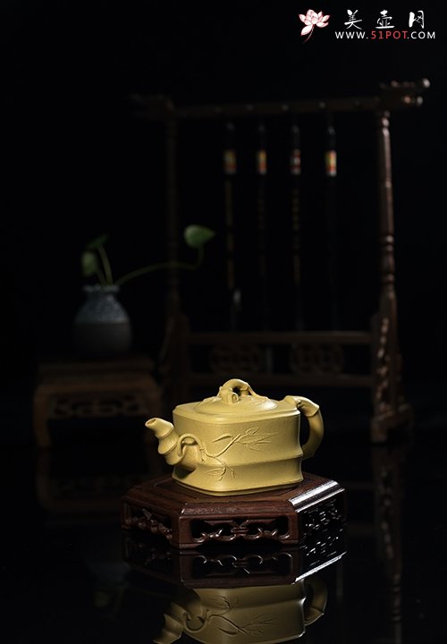 紫砂壶图片：四方竹段 - 宜兴紫砂壶网