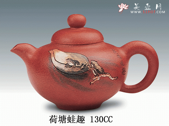 紫砂壶图片：荷塘蛙趣 - 宜兴紫砂壶网