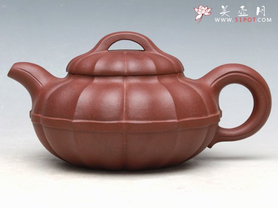 紫砂壶图片：线圆宝菱 底槽清 - 宜兴紫砂壶网