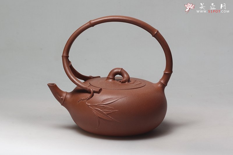 紫砂壶图片：逸竹提梁 - 宜兴紫砂壶网