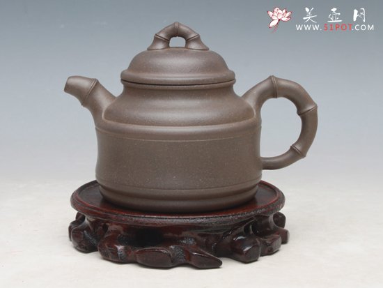 紫砂壶图片：圆竹鼎 - 宜兴紫砂壶网