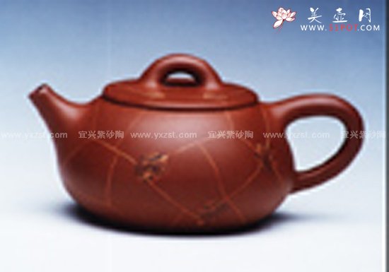 紫砂壶图片：冰纹石瓢 - 宜兴紫砂壶网