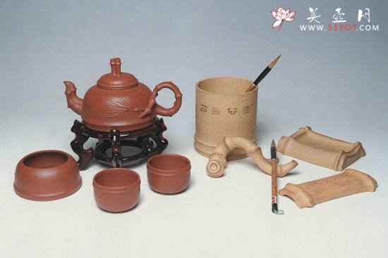 紫砂壶图片：壶竹有为、壶竹不为 - 宜兴紫砂壶网