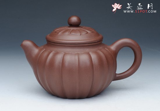 紫砂壶图片：葵仿古 清水泥 - 宜兴紫砂壶网