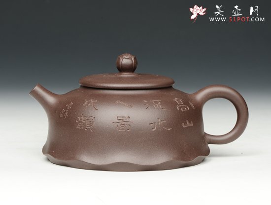 紫砂壶图片：莲影壶 - 宜兴紫砂壶网