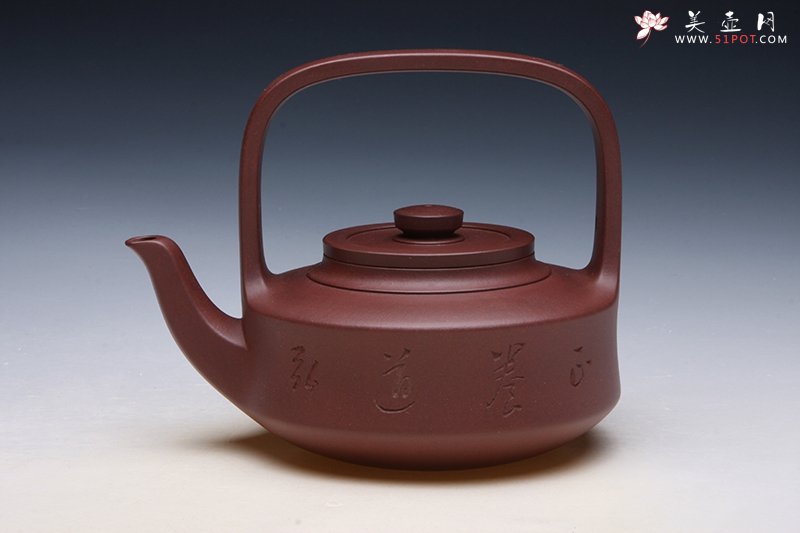 紫砂壶图片：提璧提梁壶 - 宜兴紫砂壶网