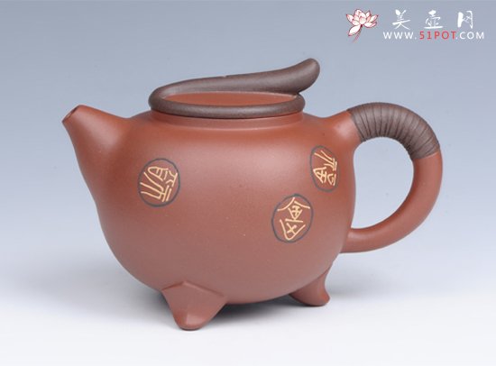 紫砂壶图片：人生五福 - 宜兴紫砂壶网