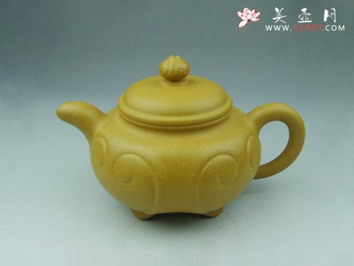 紫砂壶图片：四足如意 - 宜兴紫砂壶网