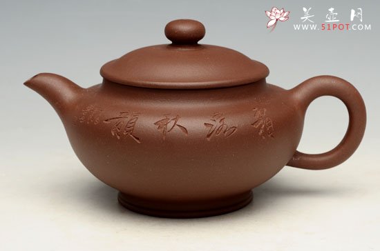 紫砂壶图片：扁灯 - 宜兴紫砂壶网