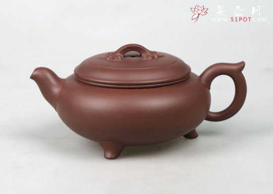 紫砂壶图片：三足如意 - 宜兴紫砂壶网