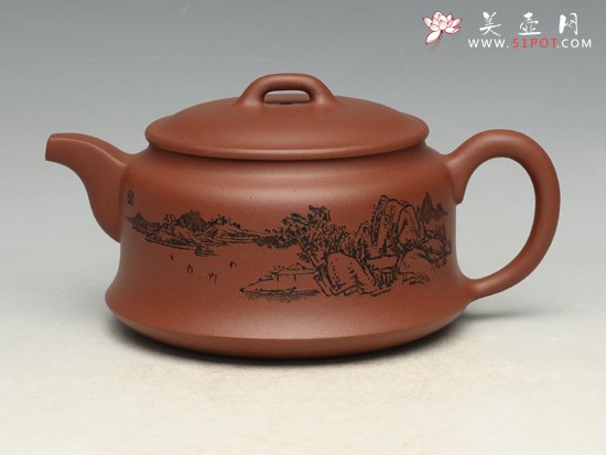 紫砂壶图片：钟玉壶   泥料：原矿清水泥  容量：320cc - 宜兴紫砂壶网