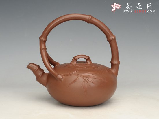 紫砂壶图片：顺竹提梁 - 宜兴紫砂壶网