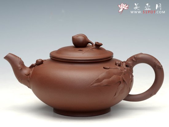 紫砂壶图片：福寿双全 - 宜兴紫砂壶网