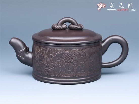 紫砂壶图片：龙坛壶 - 宜兴紫砂壶网