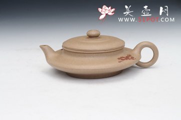 紫砂壶图片：线瓢（吉祥制，王玉美绘） - 宜兴紫砂壶网