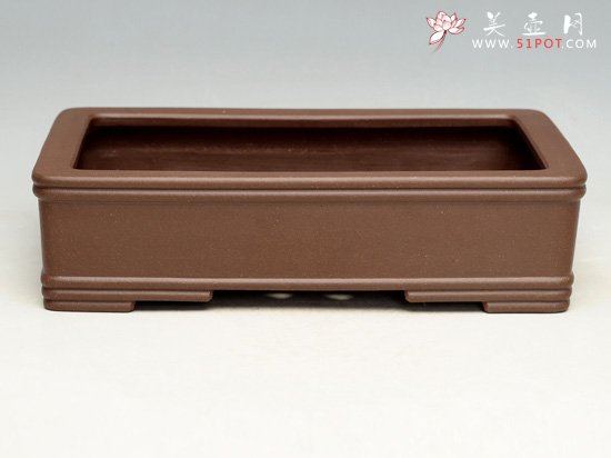 紫砂壶图片：五线长方盆 - 宜兴紫砂壶网
