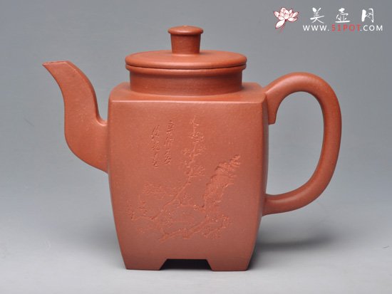 紫砂壶图片：天地方圆 清水泥 780cc - 宜兴紫砂壶网