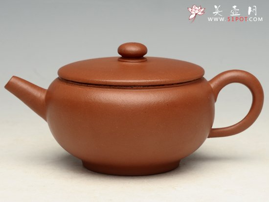 紫砂壶图片：碗壶 泥料：朱泥 150cc - 宜兴紫砂壶网