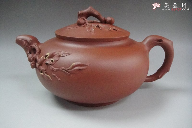 紫砂壶图片：花桃 - 宜兴紫砂壶网