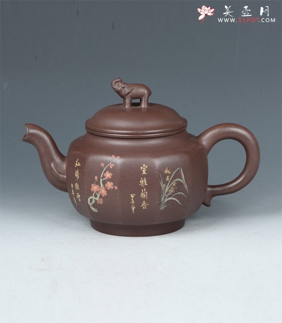 紫砂壶图片：八方象壶 - 宜兴紫砂壶网