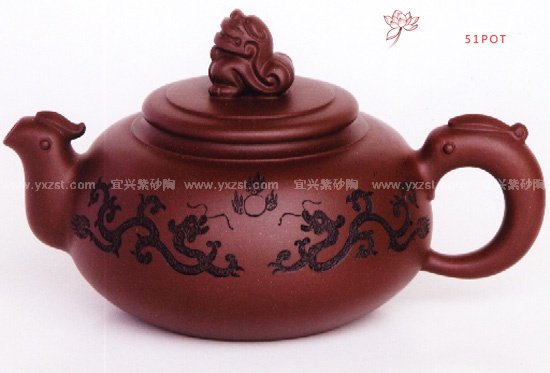 紫砂壶图片：瑞兽迎祥 - 宜兴紫砂壶网