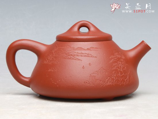 紫砂壶图片：小红泥石瓢 - 宜兴紫砂壶网