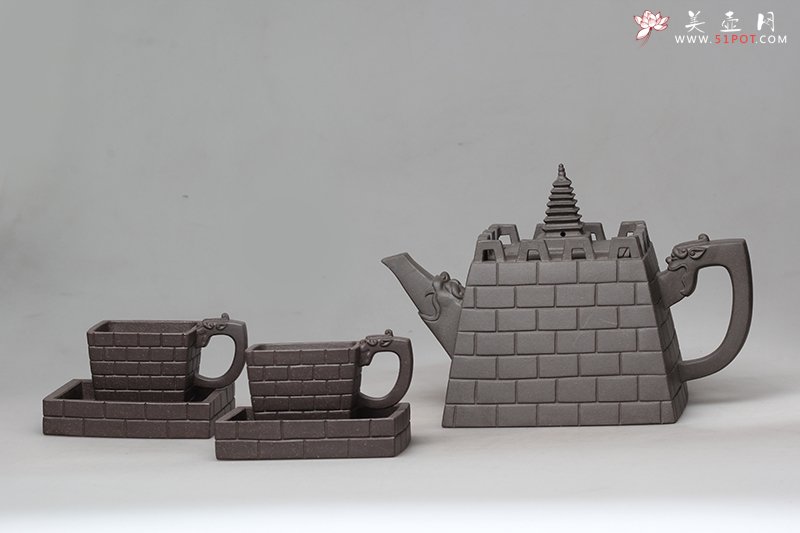 紫砂壶图片：古城塔韵 - 宜兴紫砂壶网