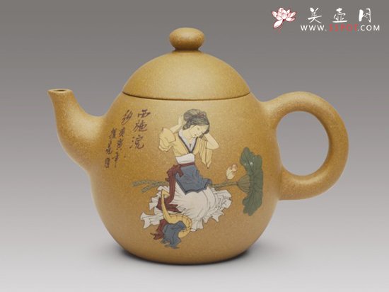 紫砂壶图片：彩绘龙蛋 - 宜兴紫砂壶网