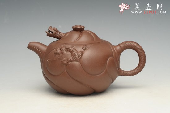 紫砂壶图片：鱼化龙 - 宜兴紫砂壶网