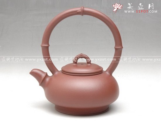 紫砂壶图片：竹提壶 - 宜兴紫砂壶网