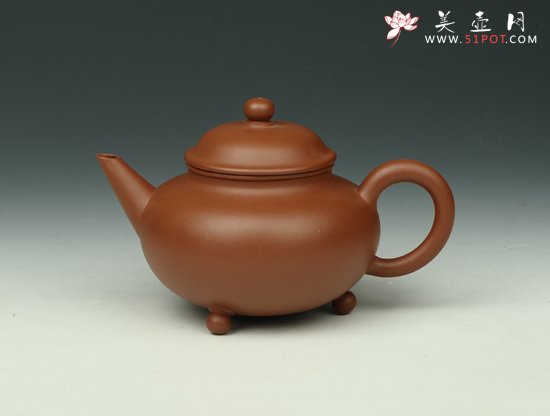 紫砂壶图片：三足水平 - 宜兴紫砂壶网