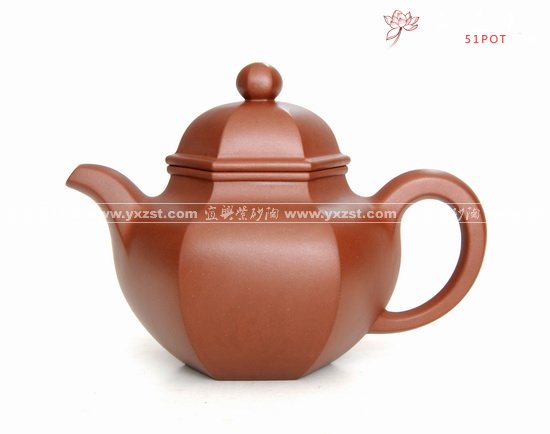 紫砂壶图片：六方掇球<周寅福> - 宜兴紫砂壶网