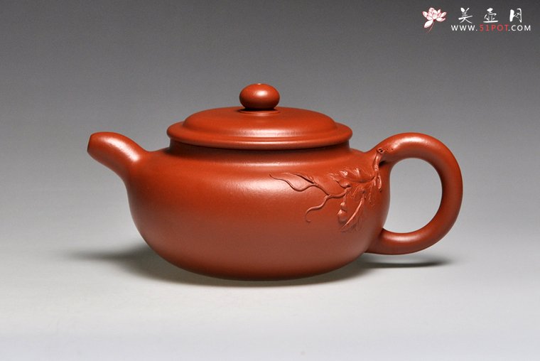 紫砂壶图片：《朱泥仿古》泥料：朱泥  容量：300cc - 宜兴紫砂壶网