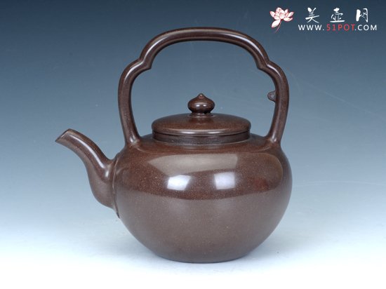 紫砂壶图片：吴经提梁 - 宜兴紫砂壶网