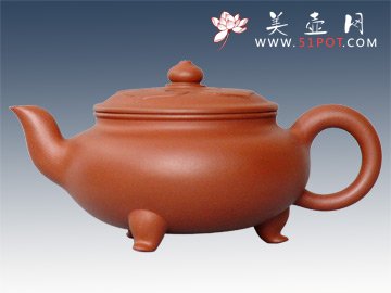 紫砂壶图片：三足如意 - 宜兴紫砂壶网