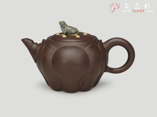 紫砂壶图片：青蛙莲子 - 宜兴紫砂壶网