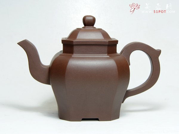 紫砂壶图片：八方抽角 - 宜兴紫砂壶网