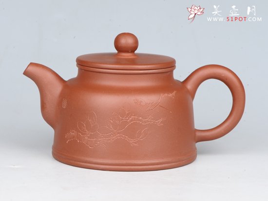 紫砂壶图片：平安  容量：200cc  泥料：小红泥 - 宜兴紫砂壶网