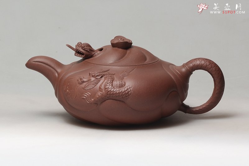 紫砂壶图片：鱼化龙 - 宜兴紫砂壶网