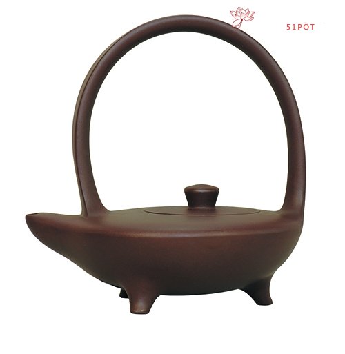 紫砂壶图片：彩虹提梁 - 宜兴紫砂壶网