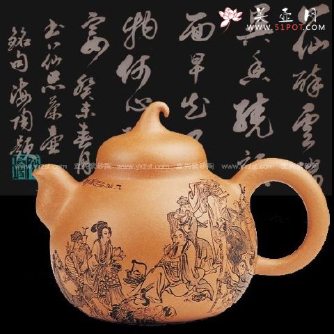 紫砂壶图片：八仙品茶壶 - 宜兴紫砂壶网