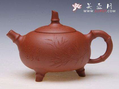 紫砂壶图片：三脚凤壶 - 宜兴紫砂壶网