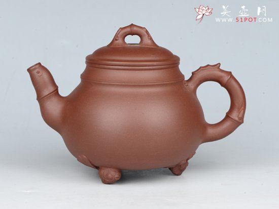 紫砂壶图片：鱼乐 容量：300cc 泥料：底槽清 - 宜兴紫砂壶网